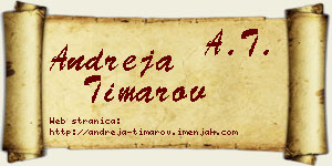 Andreja Timarov vizit kartica